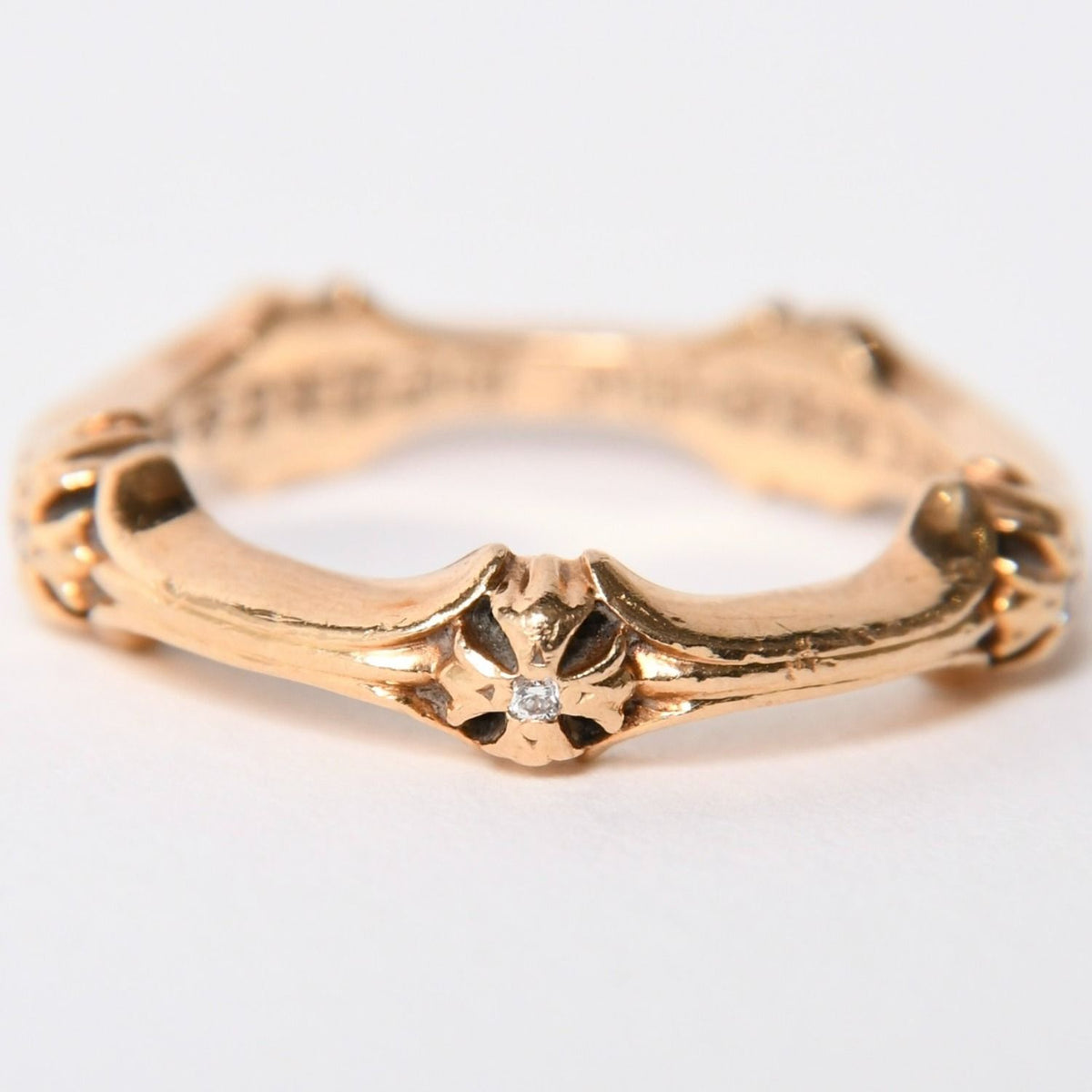 Chrome Hearts Ring &bone Plus & Bone CH Diamond Gold — view 3