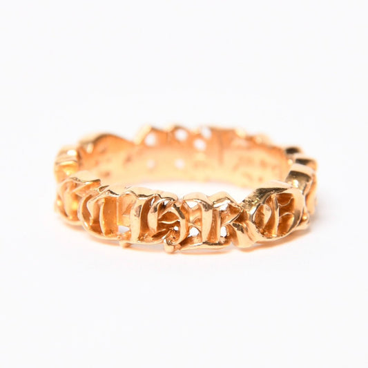 Chrome Hearts Script Band Ring Gold 22k
