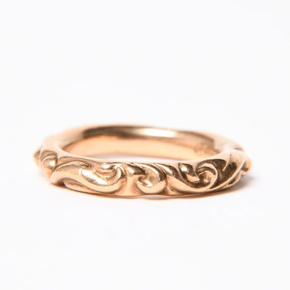 Chrome Hearts Scroll Band Ring 22k Stamp Gold — view 2