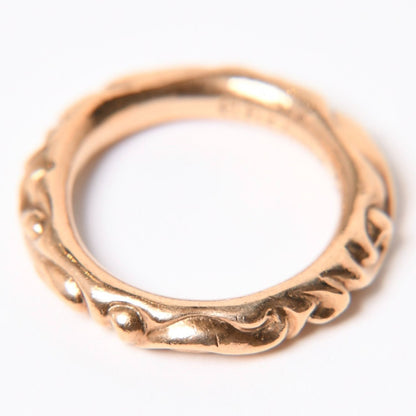 Chrome Hearts Scroll Band Ring 22k Stamp Gold — view 5