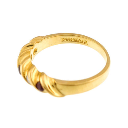 Tiffany & Co Buttercup Ring Ruby Diamond 18k Yellow Gold — view 3