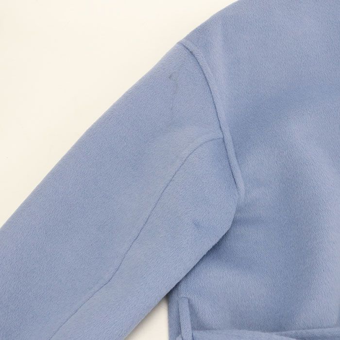 Prada Collarless Coat Blue — view 6