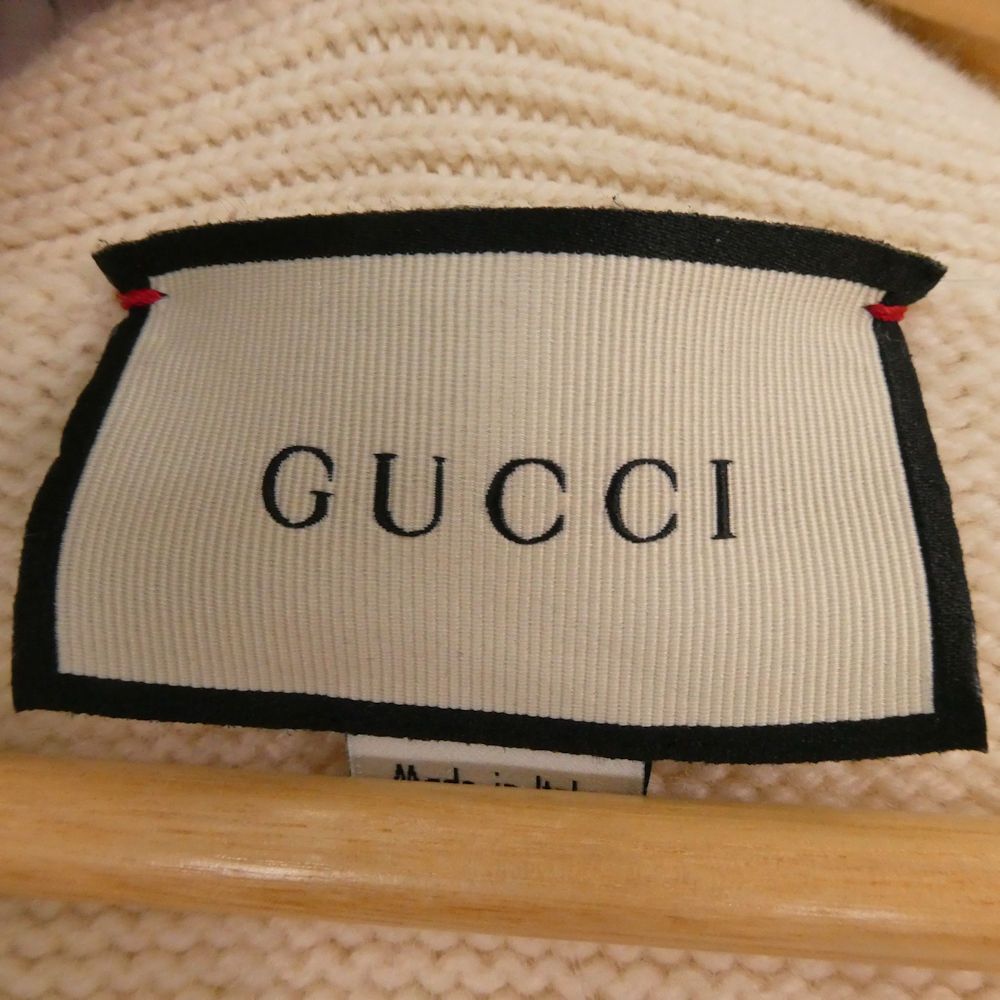 Gucci Long Cardigan Wool 100% Embroidery Elephant — view 4