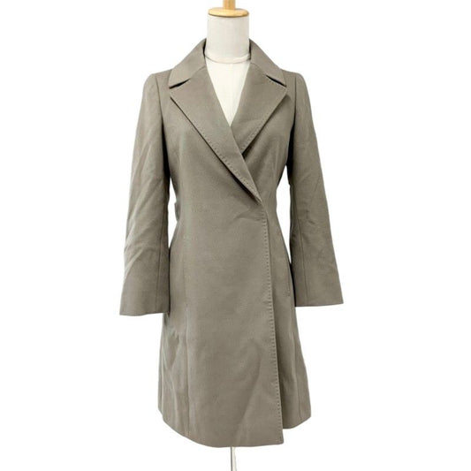 Loro Piana Nijusanku Wool Khaki Long Coat Chesterfield