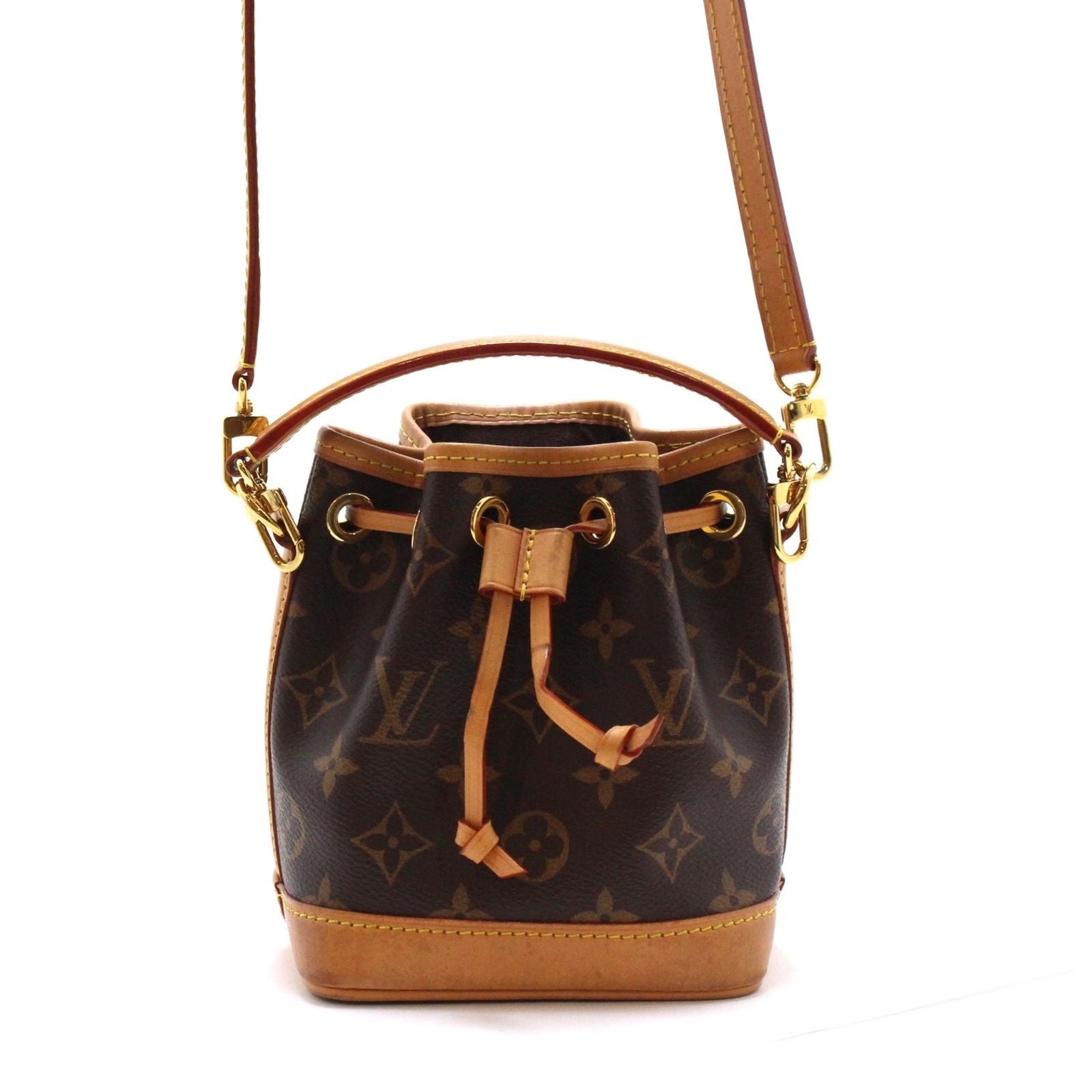 Louis Vuitton Nano Noe Monogram Shoulder Bag Canvas