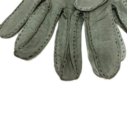 Hermes Leather Gloves Contrast Green — view 6