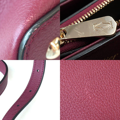 Cartier Shoulder Bag Gold Bordeaux — view 8