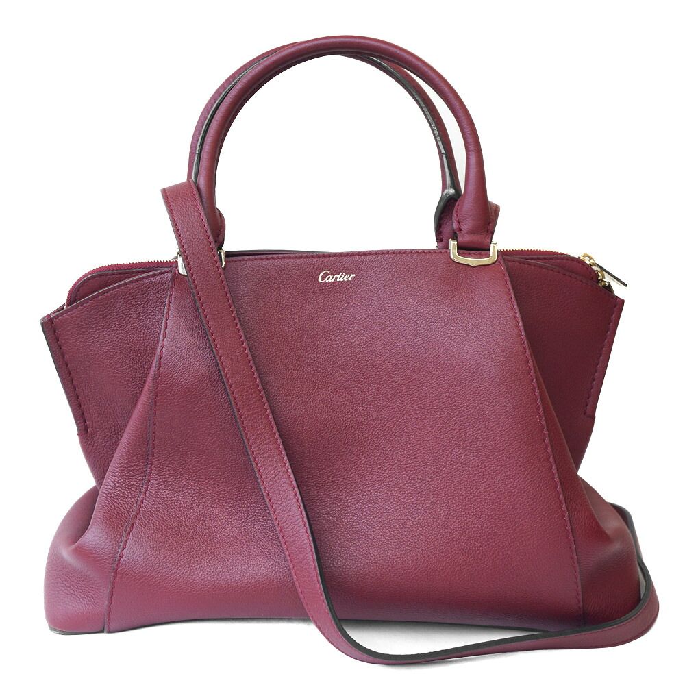 Cartier Shoulder Bag Gold Bordeaux