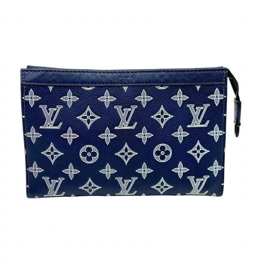 Louis Vuitton Gaston Wearable Wallet Monogram Shadow Ink Blue Shoulder Bag