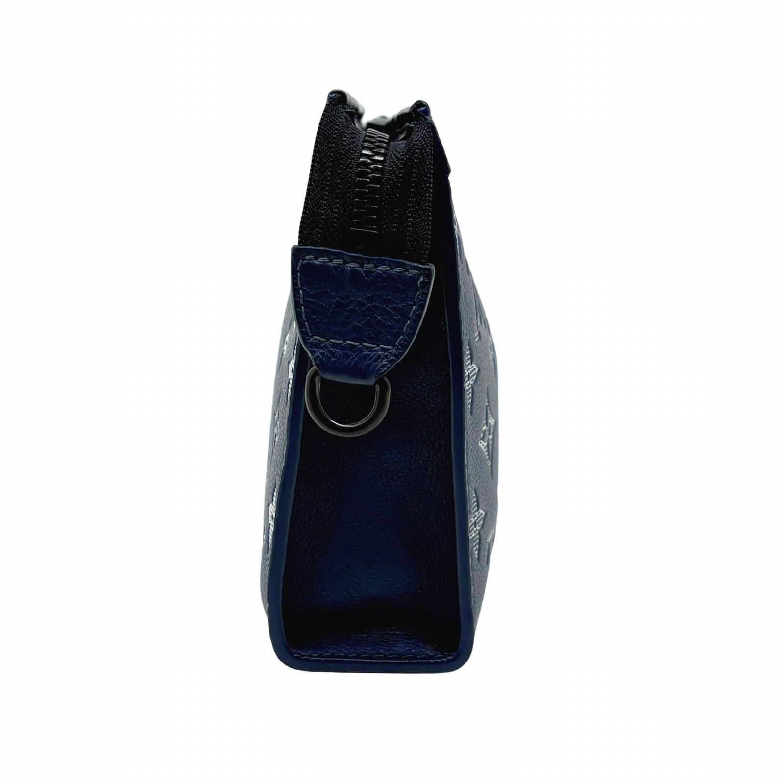 Louis Vuitton Gaston Wearable Wallet Monogram Shadow Ink Blue Shoulder Bag — view 2
