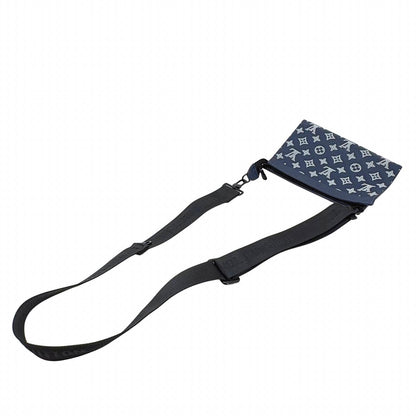 Louis Vuitton Gaston Wearable Wallet Monogram Shadow Ink Blue Shoulder Bag — view 5