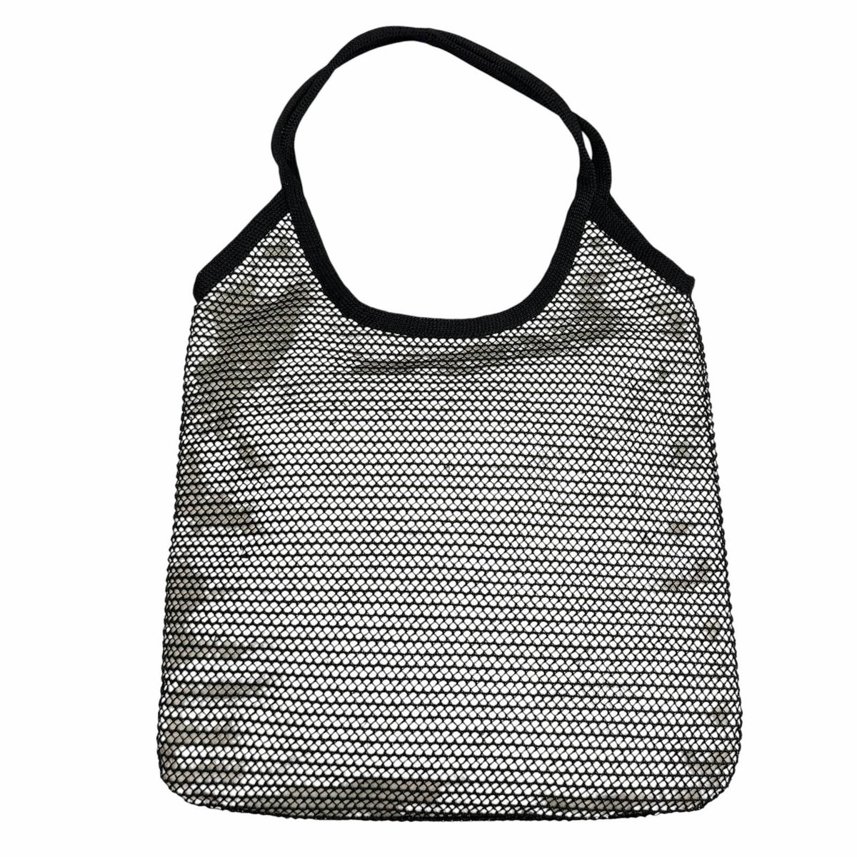 Miu Miu Ivy Nero Natural Logo Design Raffia Mesh Tote — view 3