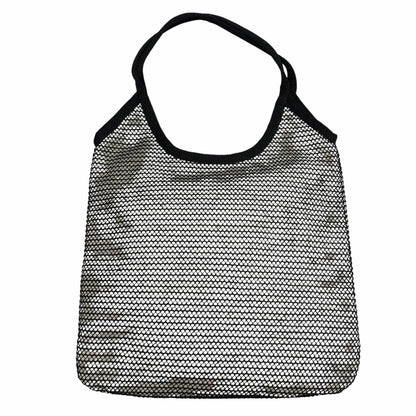 Miu Miu Ivy Nero Natural Logo Design Raffia Mesh Tote — view 3