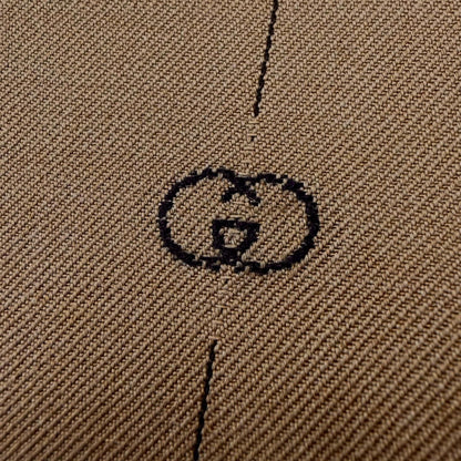 Gucci Wool 100% Interlocking G Striped Pants Trousers Beige — view 5