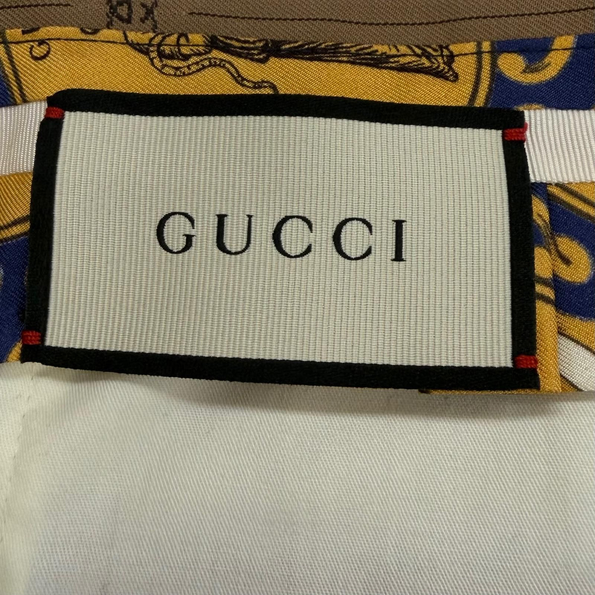 Gucci Wool 100% Interlocking G Striped Pants Trousers Beige — view 6