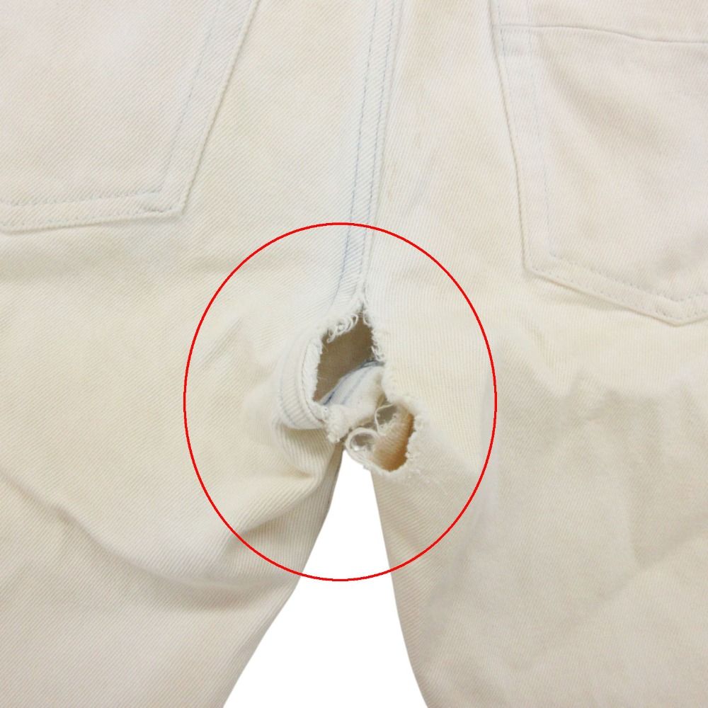 Fendi Denim Pants Zucca Pattern Bleached Jeans Blue White /34 33 — view 7