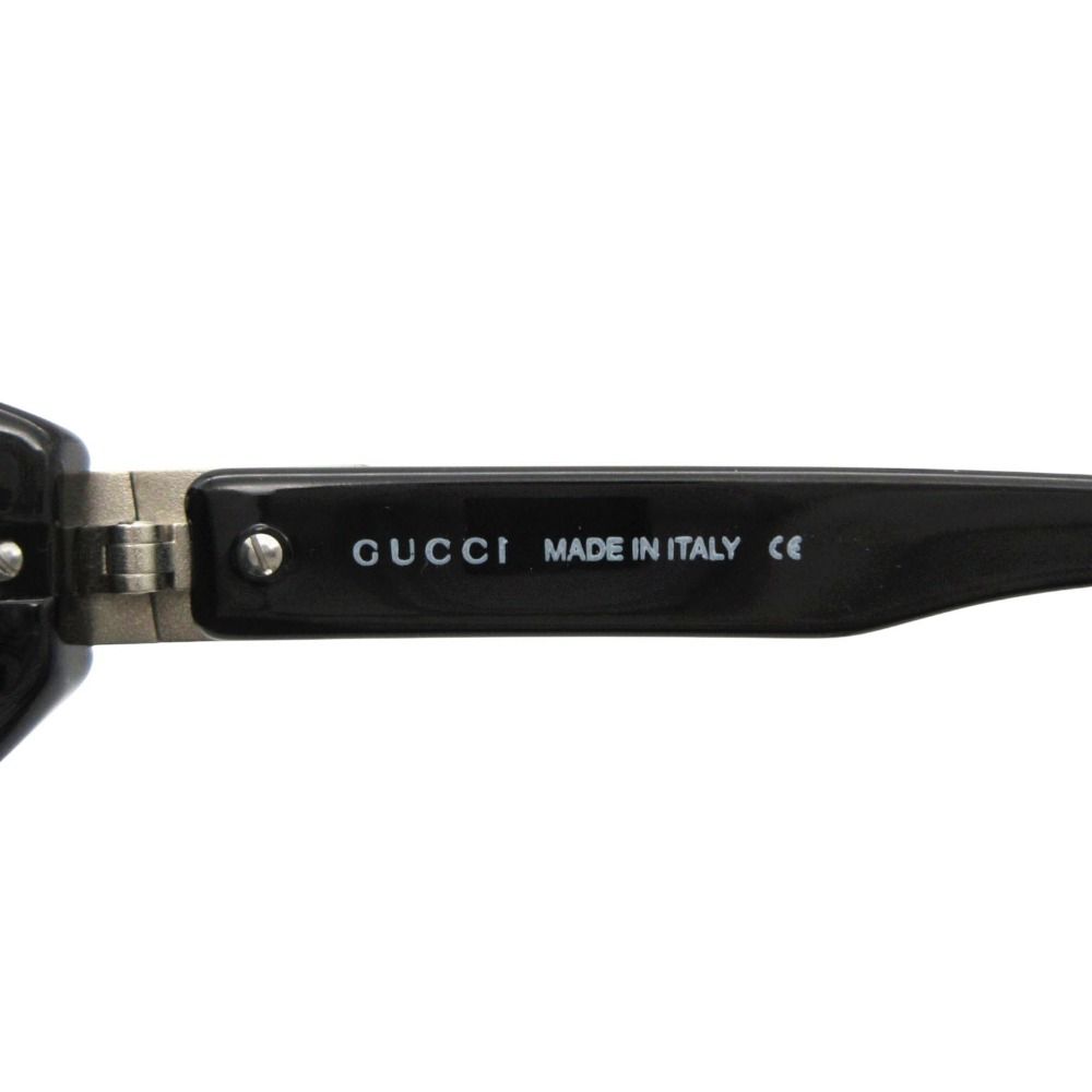 Gucci Sunglasses Y2k Oval Shape Side Plate Logo Eyewear 55 Black — view 7