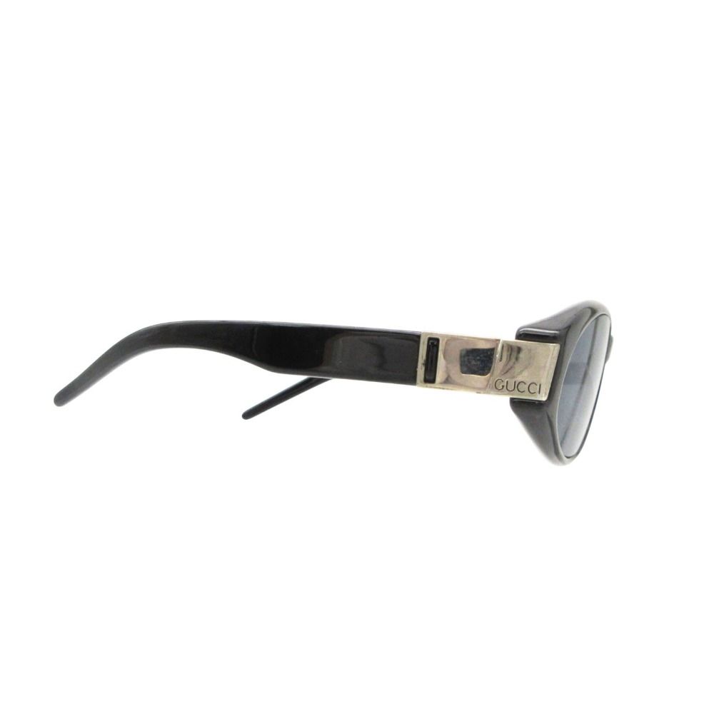Gucci Sunglasses Y2k Oval Shape Side Plate Logo Eyewear 55 Black — view 4