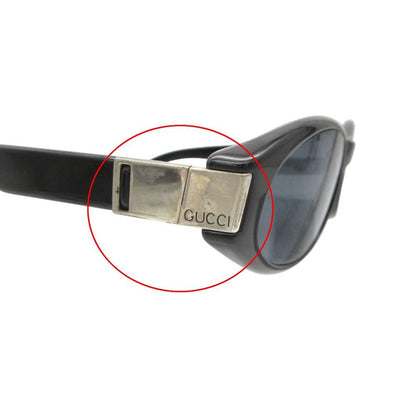 Gucci Sunglasses Y2k Oval Shape Side Plate Logo Eyewear 55 Black — view 5