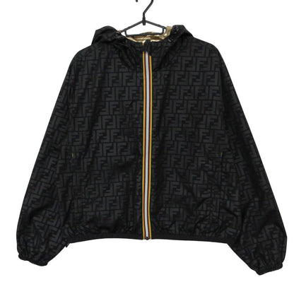 Fendi K-way Mountain Hoodie Reversible Nylon Jacket Windbreaker FF Logo Zucca