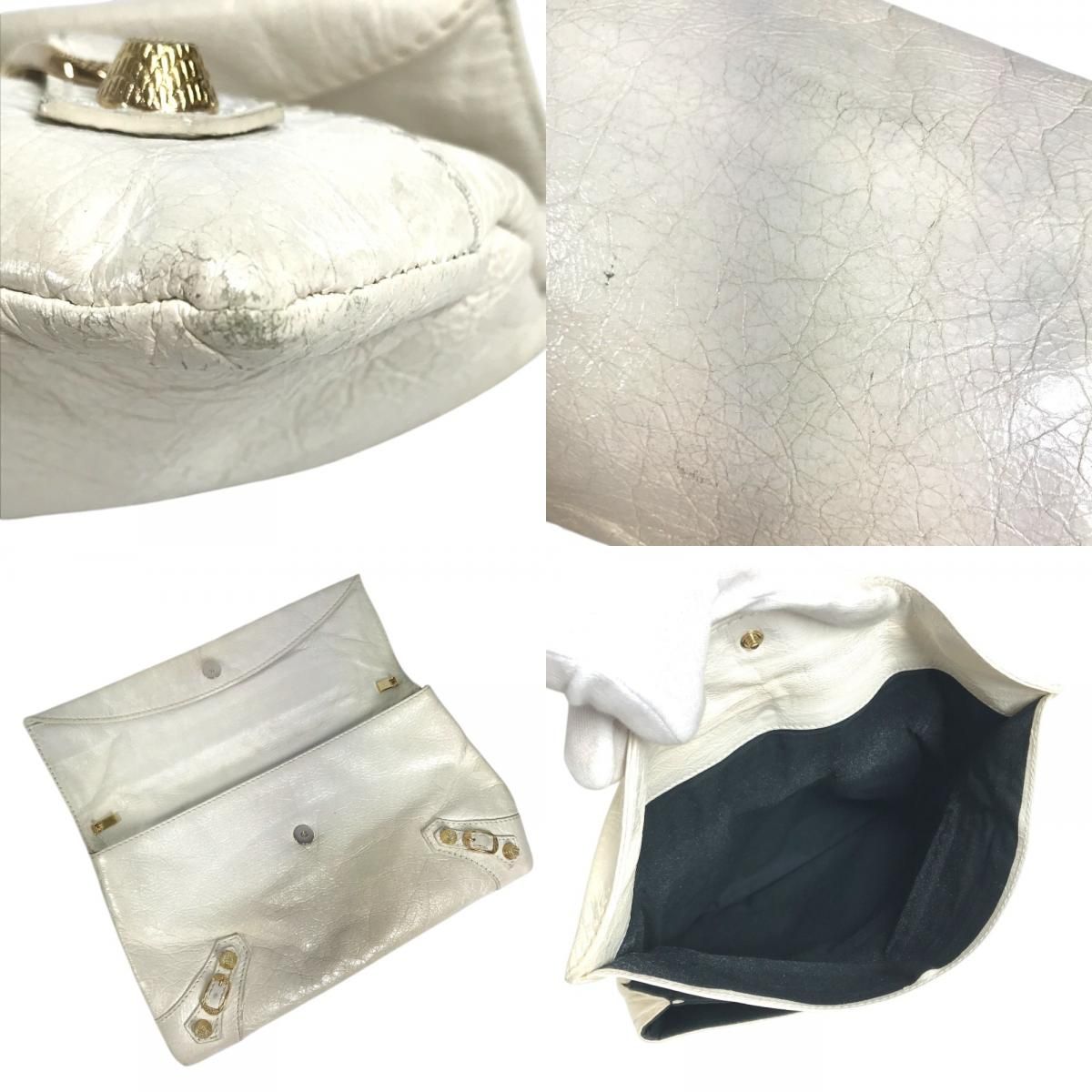 Balenciaga Clutch Giant Envelope Leather White — view 7