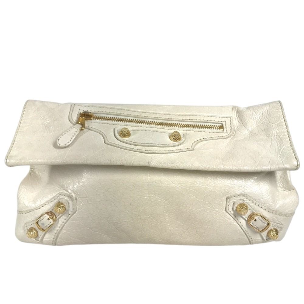 Balenciaga Clutch Giant Envelope Leather White