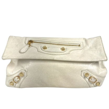 Balenciaga Clutch Giant Envelope Leather White