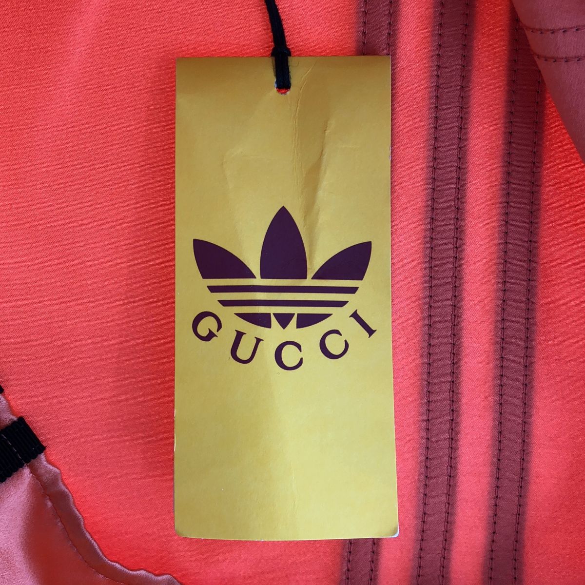 Gucci Adidas Silk Frill Color Shirt Dress Pink Orange 40 — view 7