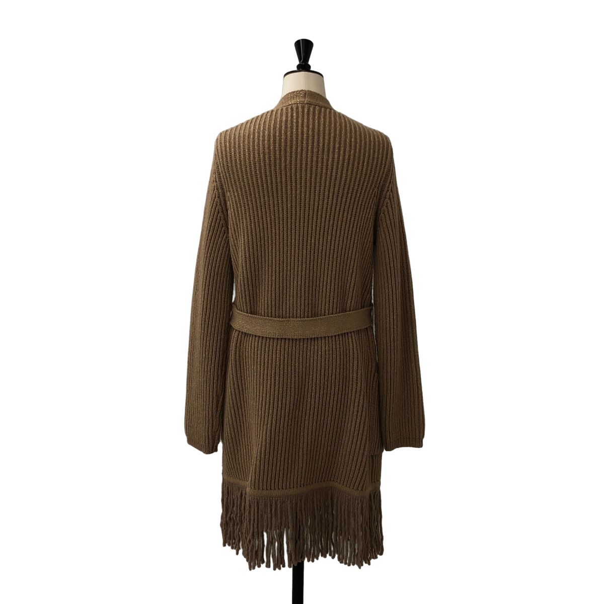 Max Mara Fringe Cardigan 6 70 Brown — view 4