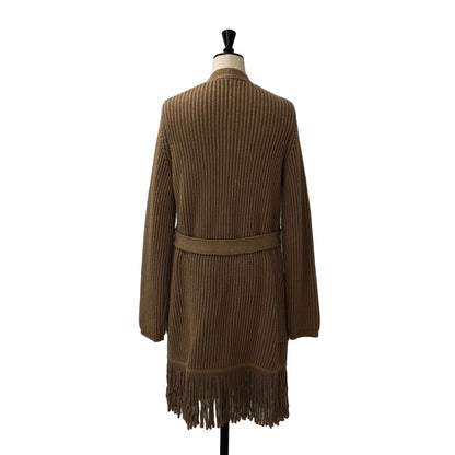 Max Mara Fringe Cardigan 6 70 Brown — view 4