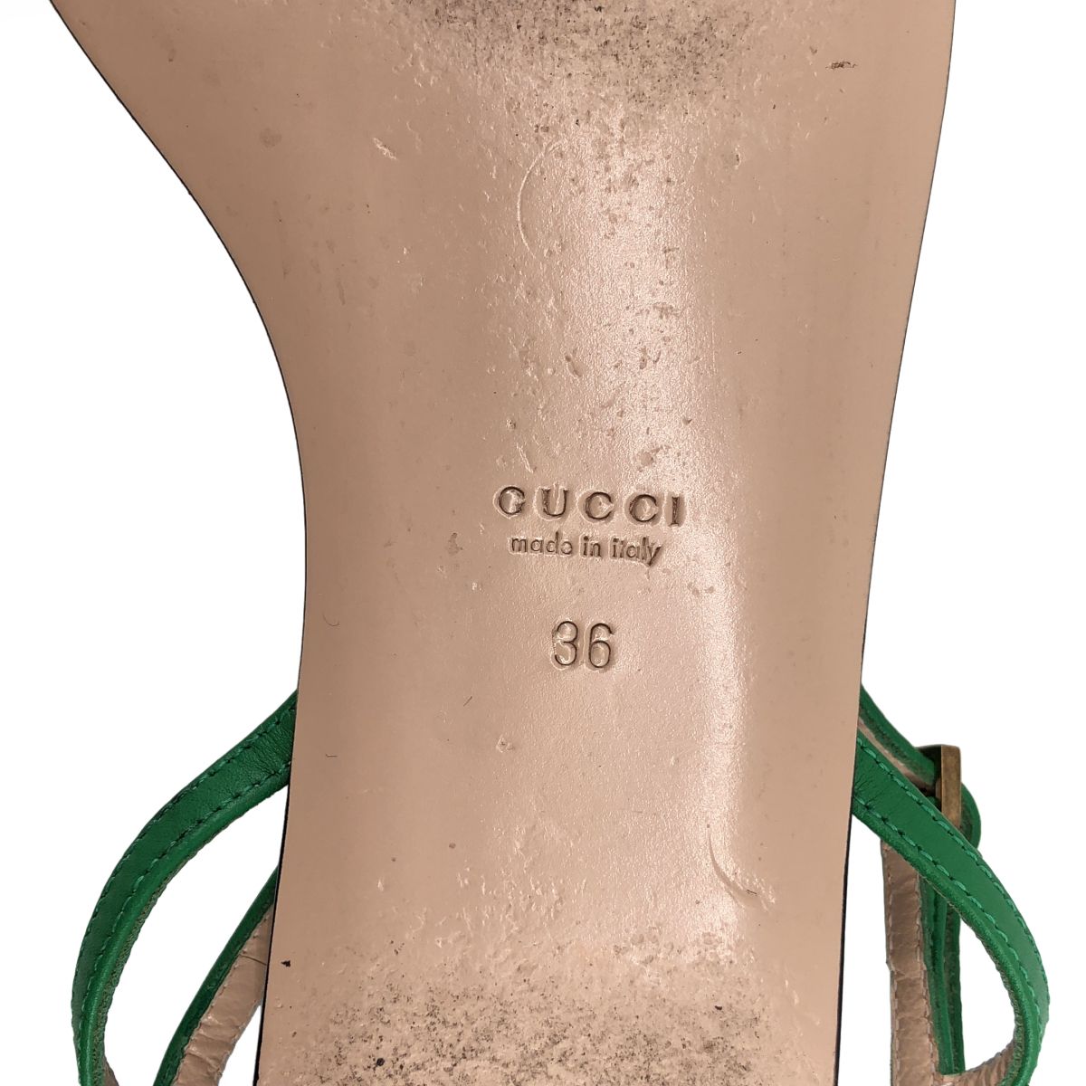 Gucci GG Marmont Flat Sandals Green — view 6