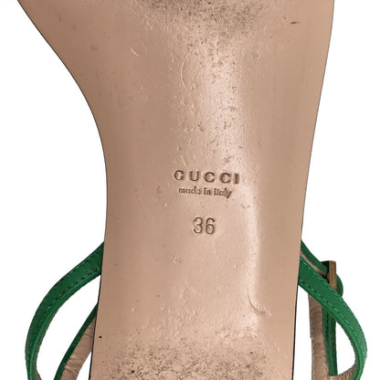 Gucci GG Marmont Flat Sandals Green — view 6