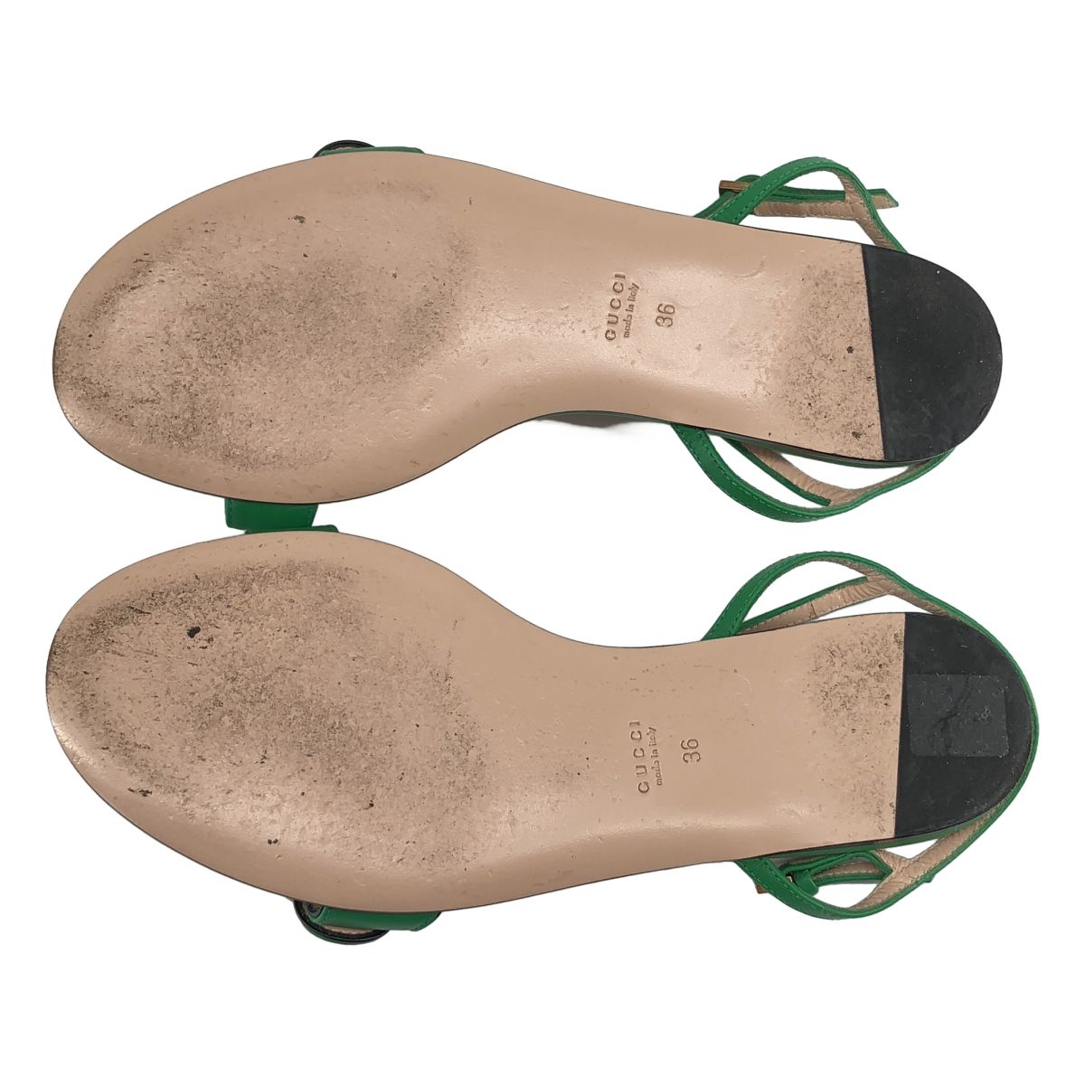Gucci GG Marmont Flat Sandals Green — view 5