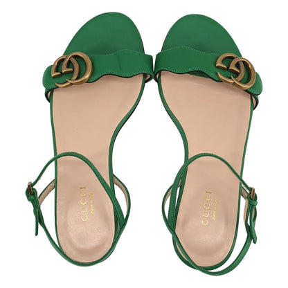 Gucci GG Marmont Flat Sandals Green — view 4