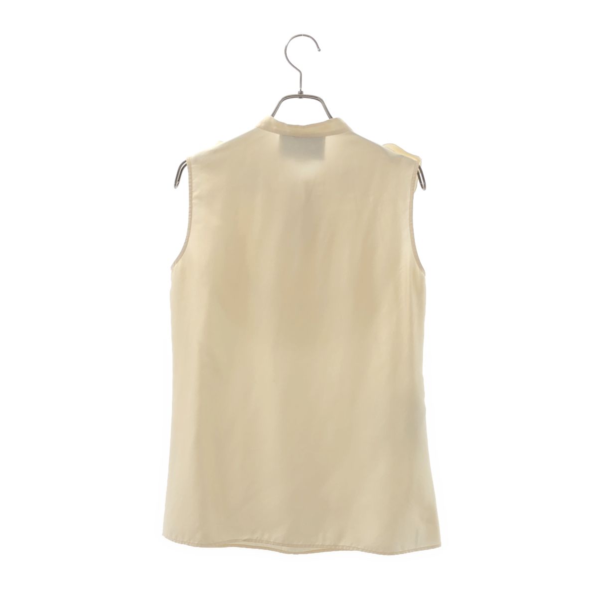 Gucci Silk Flower Embroidery Sleeveless Blouse Ivory 38 — view 4