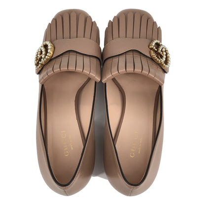 Gucci GG Marmont Pearl Heels Pumps Brown — view 4