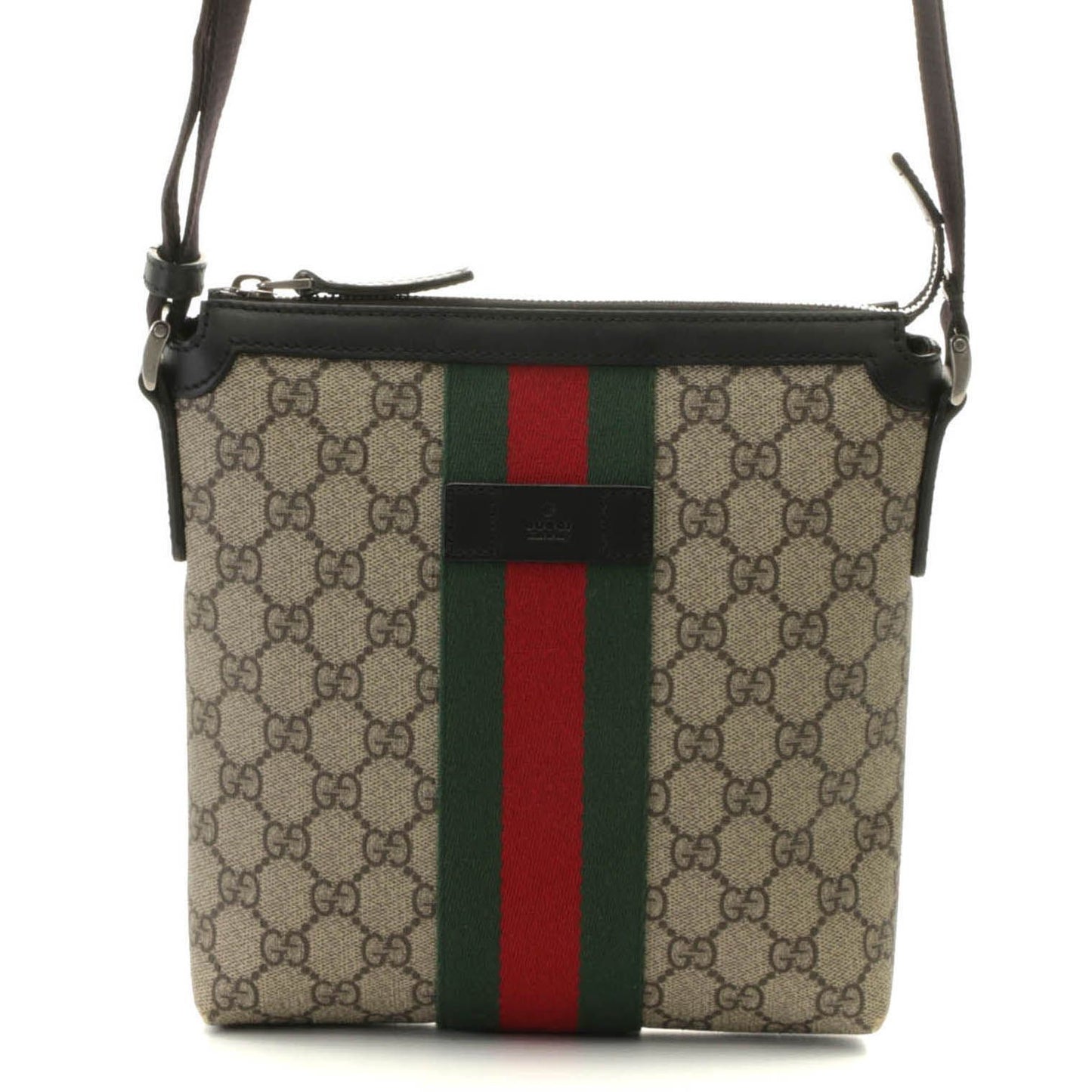 Gucci Sherry Line GG Supreme Shoulder Bag Beige Brown