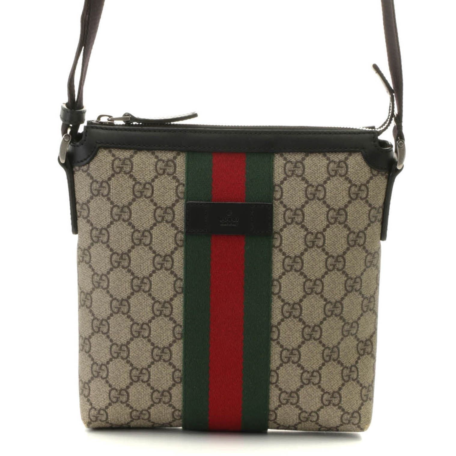 Gucci Sherry Line GG Supreme Shoulder Bag Beige Brown