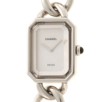 Chanel Premiere L White Shell Watch Stainless Steel Quartz
