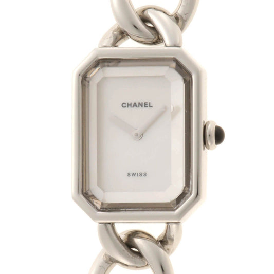 Chanel Premiere L White Shell Watch Stainless Steel Quartz