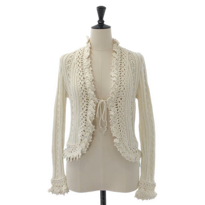 Chanel Lace Clochette Knit Cardigan Ivory 42