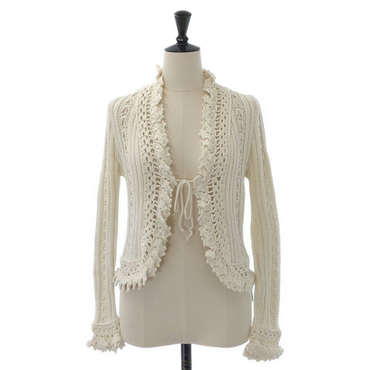 Chanel Lace Clochette Knit Cardigan Ivory 42