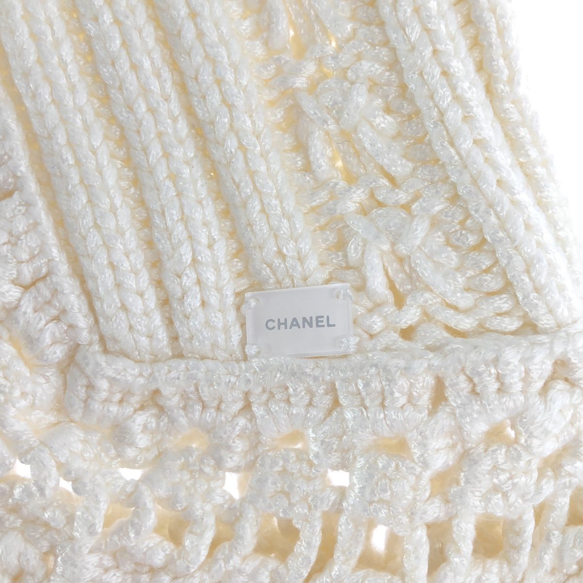 Chanel Lace Clochette Knit Cardigan Ivory 42 — view 7