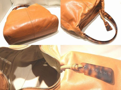 Chanel Plastic Handle Bag Lambskin Light Brown Tortoiseshell — view 2