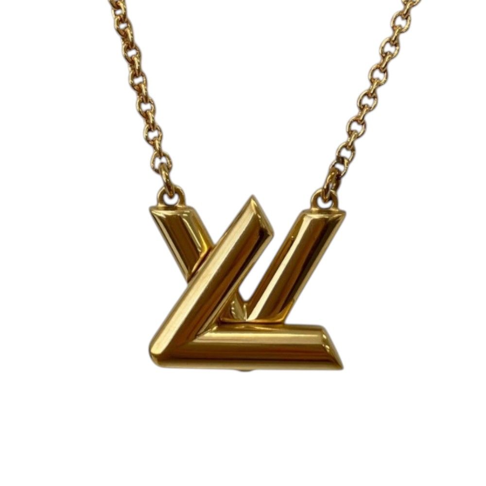 Louis Vuitton LV Twist Chain Necklace Gold Colored