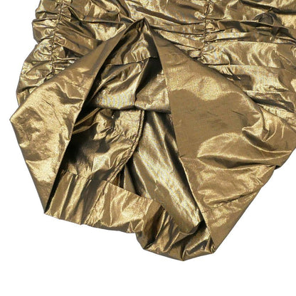 Dolce & Gabbana Dress Gathered Shirred Sleeveless Metallic 38 — view 5