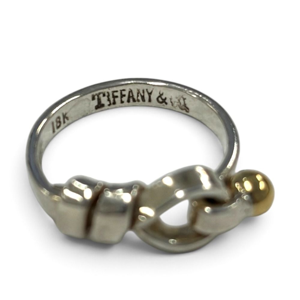 Tiffany & Co 18k 925 Hook & Eye Ring Silver — view 7
