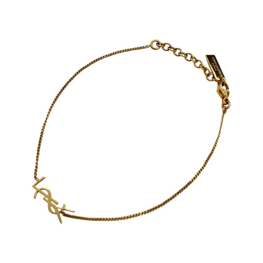 Saint Laurent Paris Cassandra Logo Bracelet Gold Plated Colored