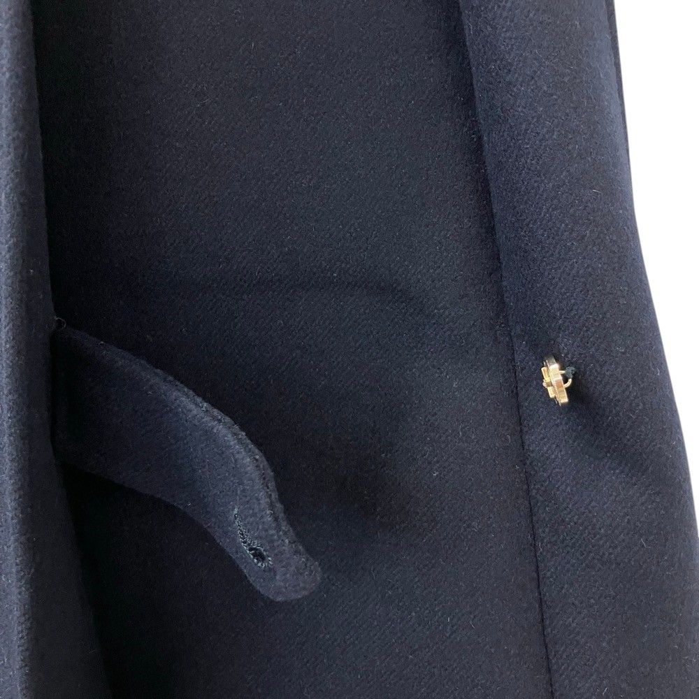 Dior Rabbit Wool Belted Long Coat Navy 42 — view 8