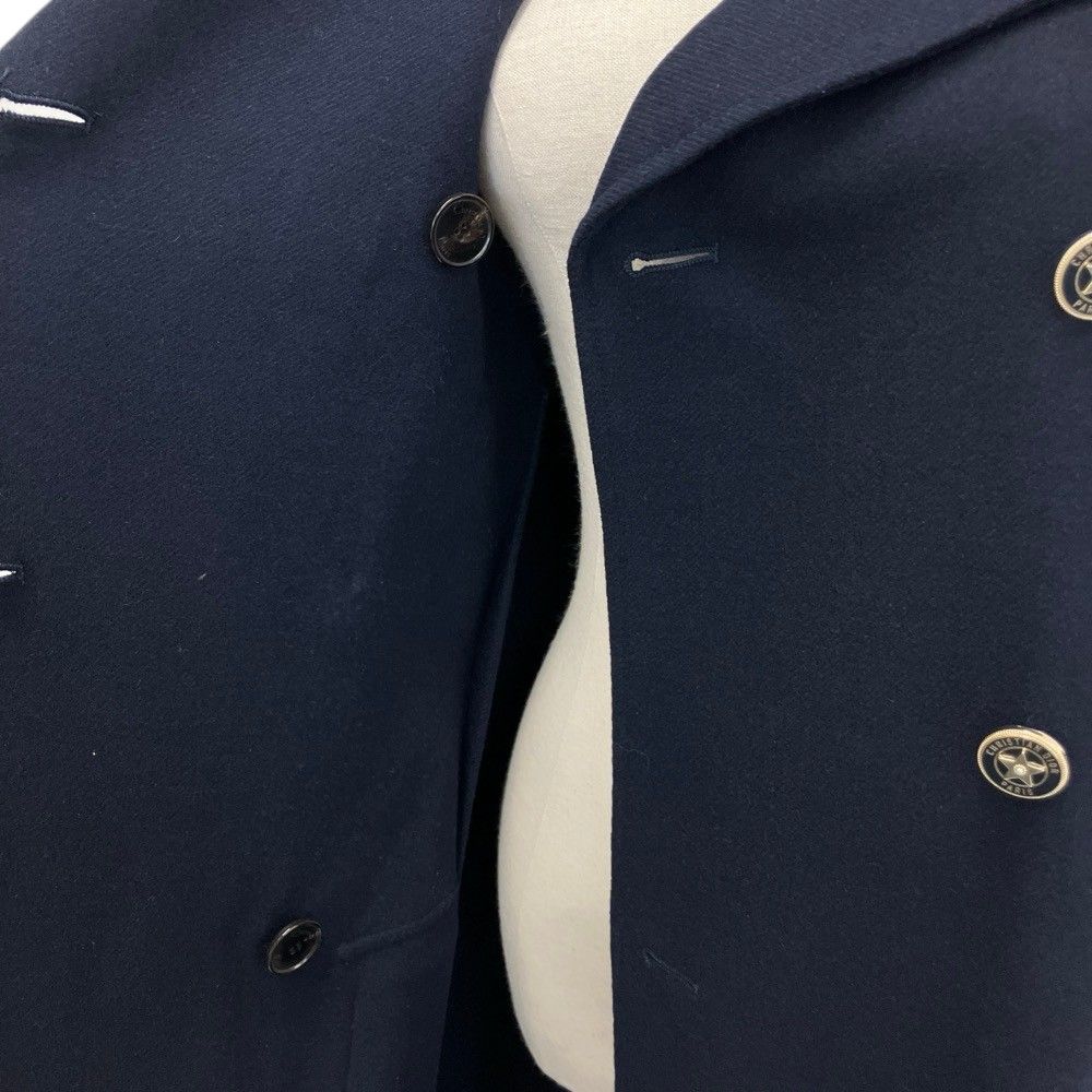 Dior Rabbit Wool Belted Long Coat Navy 42 — view 7